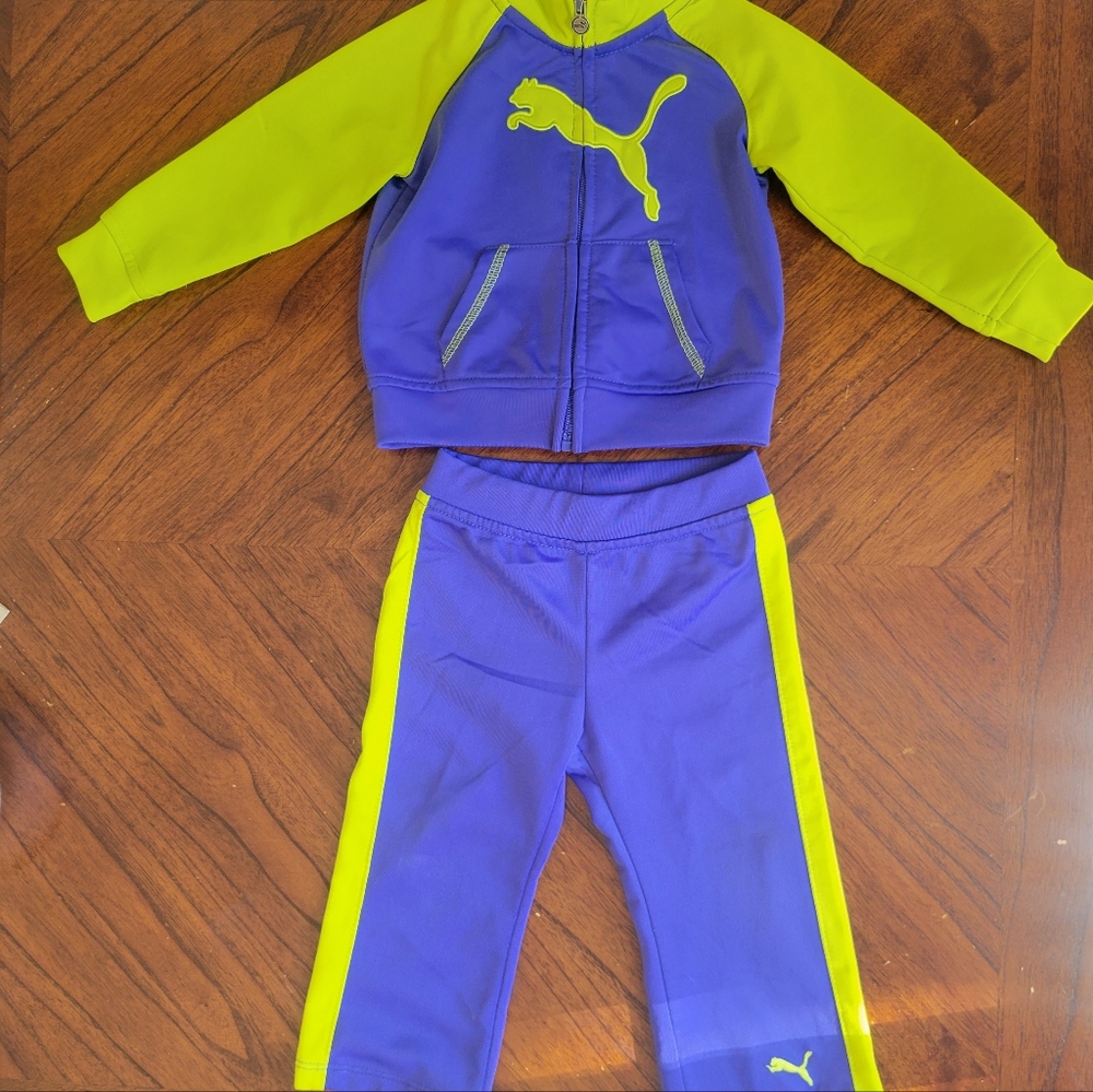 Puma Track Outfit Size 18 Months *NWOT* Purple & Lime Green